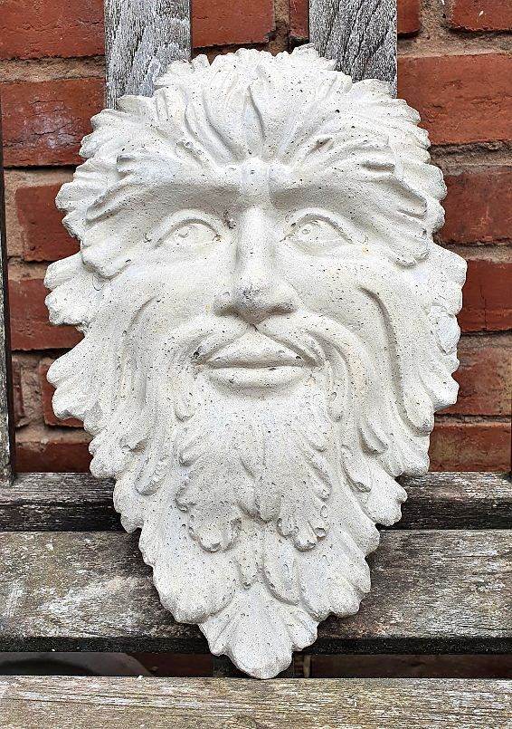 Green man wall plaque