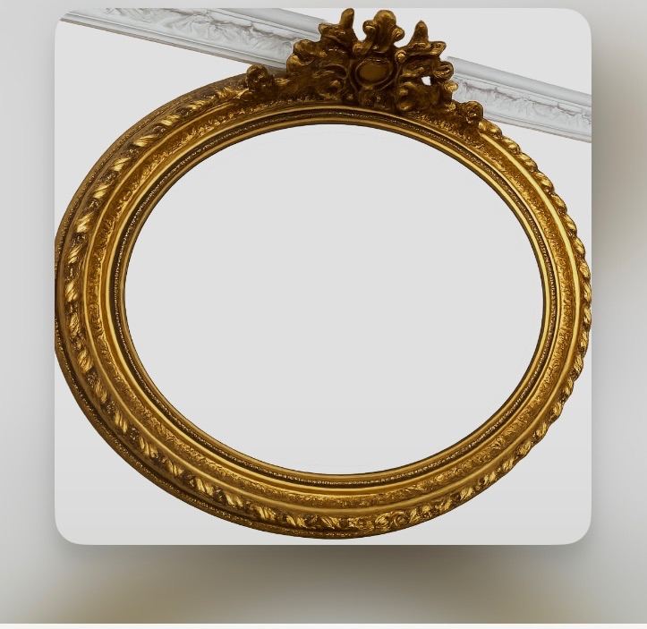 Ornate Gold Oval Mirror/Frame  