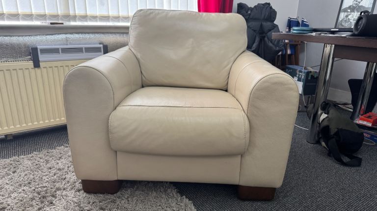 Beige Leather Seat Large