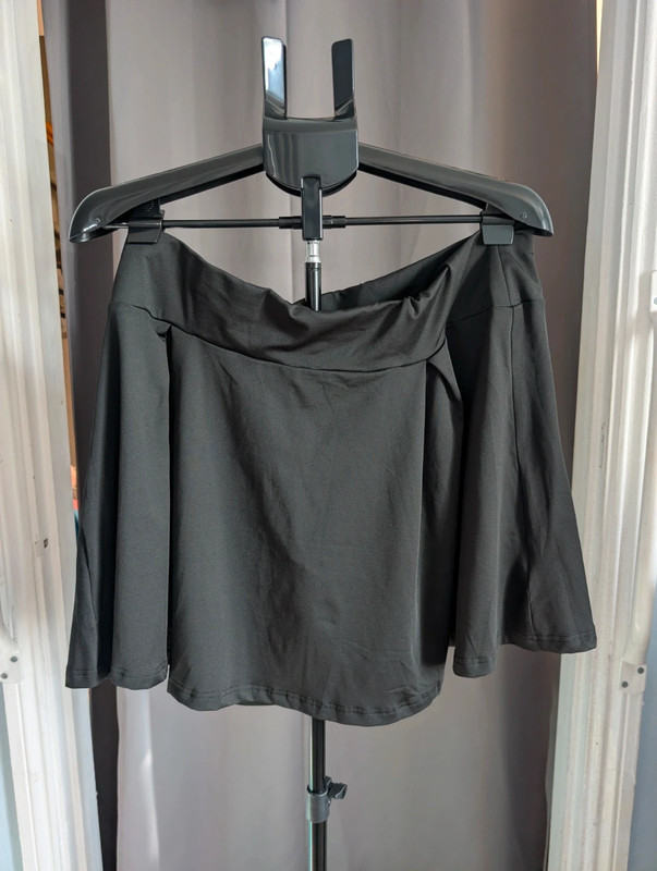 Shein Black High Waisted Skater Mini Skirt Plus Size 2XL Goth Emo