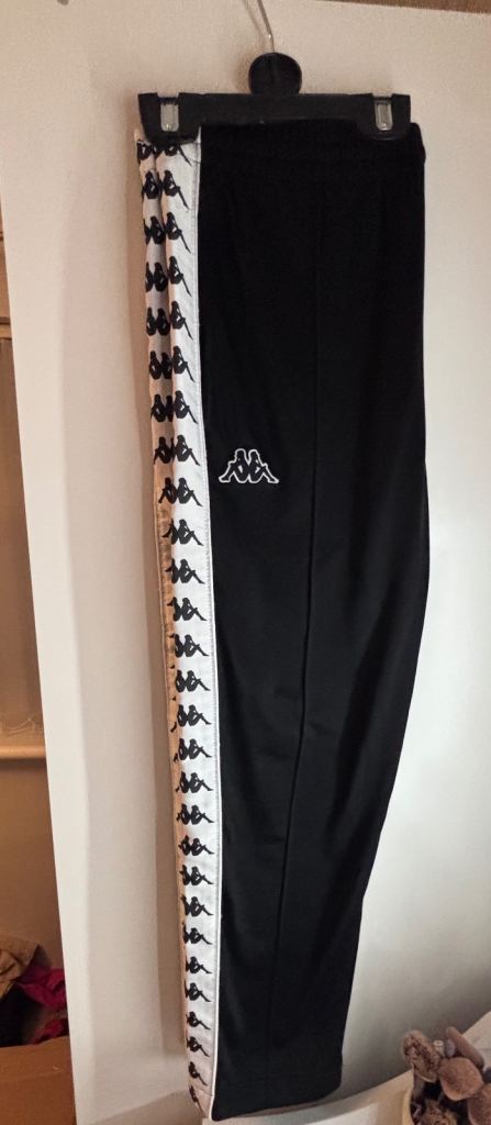 Kappa Black Tracksuit Bottoms - Good Condition