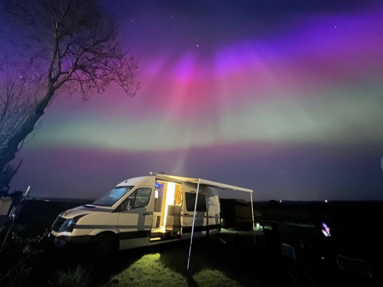 VW Crafter 2014 LWB Campervan | 3 Berth Off-Grid Victron | With Shower /  Fiamma F65s Awning