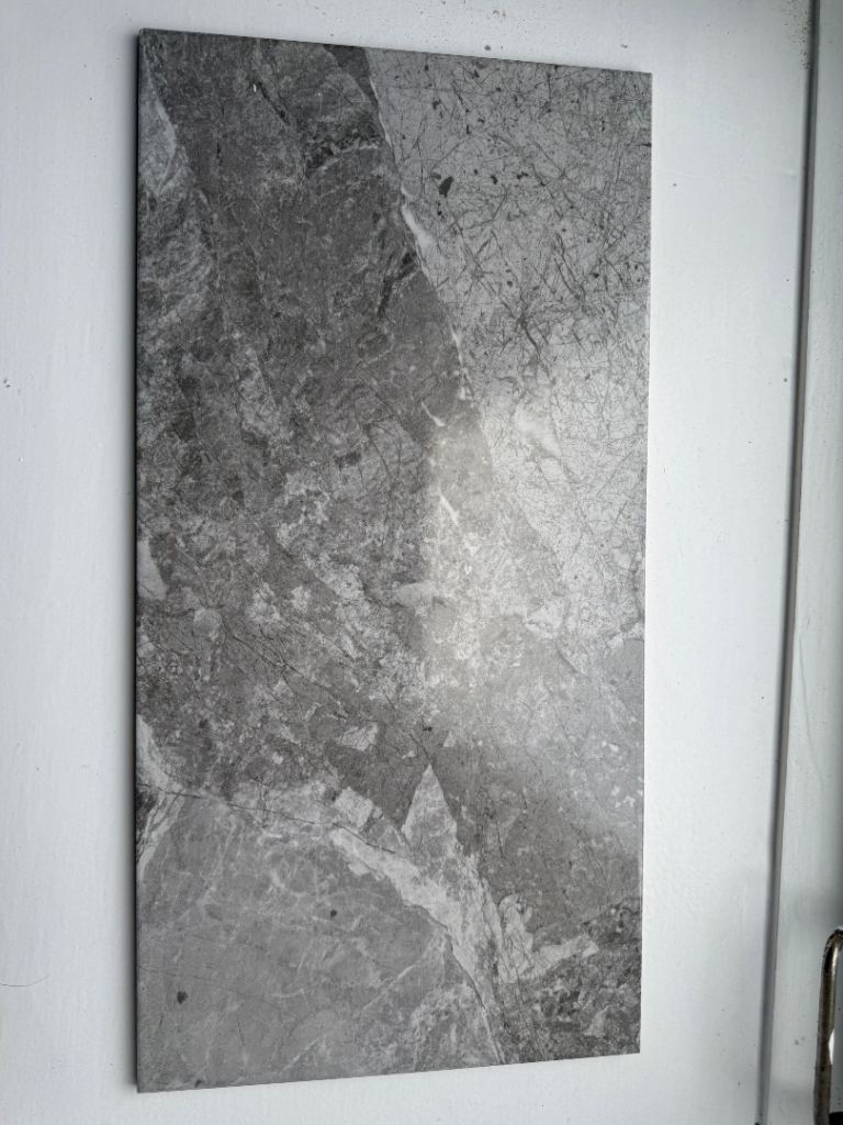 Grey marble style wall tiles