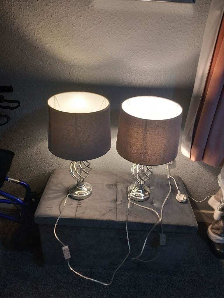 image for Two Grey Table Lamps