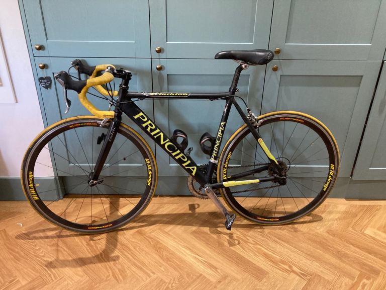 Principia Road Bike – Black and Yellow, Good Condition