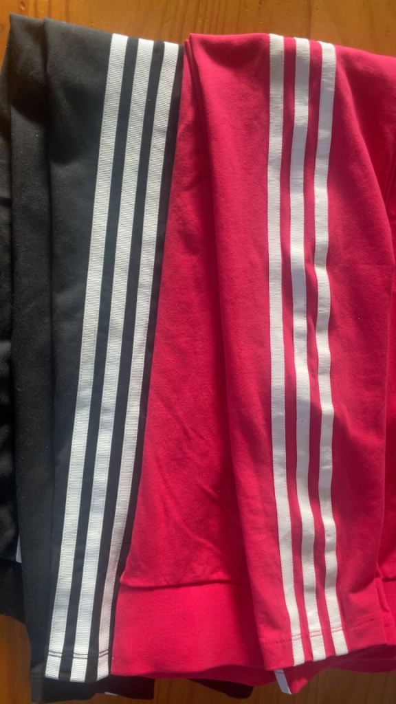 2 X Adidas Leggings Red/Black/White 