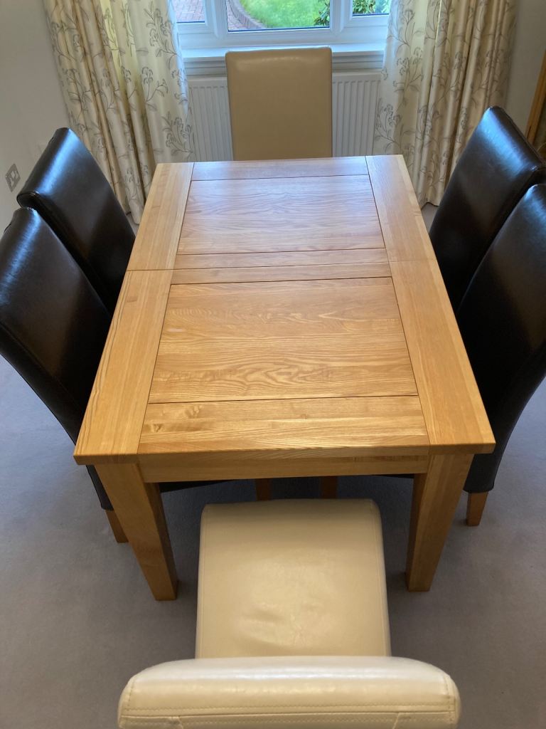 Dining table and chairs