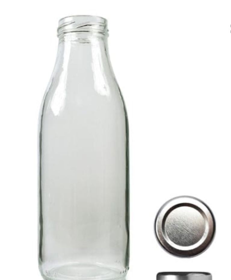 500 ml glass milk bottle with lid 