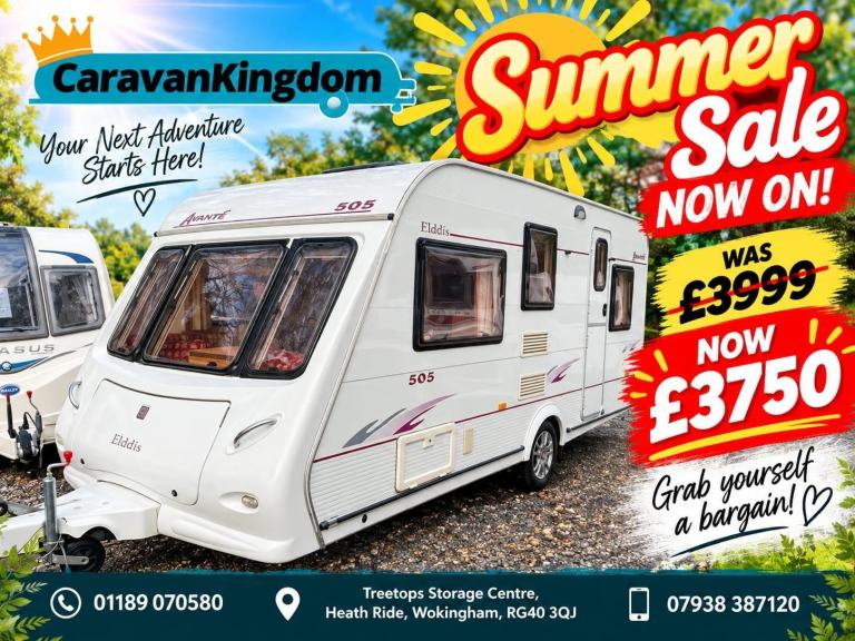 ELDDIS AVANTE 505 - 5 BERTH - 2006 - DOUBLE DINETTE - GREAT STARTER VAN - VGC