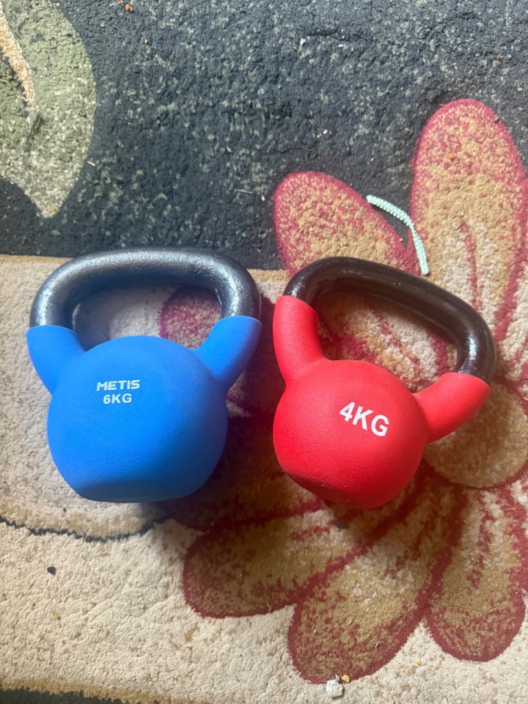 Kettlebell Weight with Handle 6+4 kg for Muscle Training Home Gym Crossfit Ball Weight
