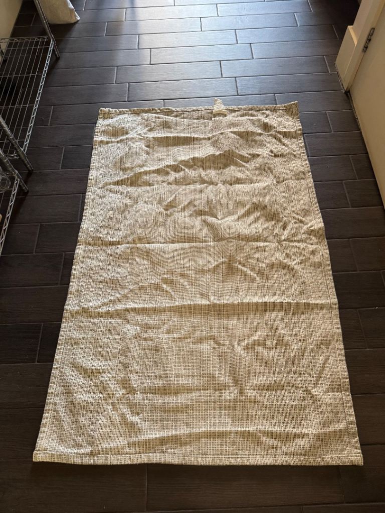 Light Grey/White Woven Rug - Good Condition