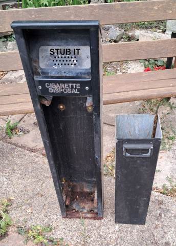 cigarette disposal tower ZhouDaShu Wall Mounted Outdoor Butt Receptacle.Cigarette Container,Cigarette Butt Can for Outside,Smokeless Ashtray Keep Your Patio Space Clean : Industrial & Scientific or other litter Cigarette disposal tower bin-smoker's post-wall