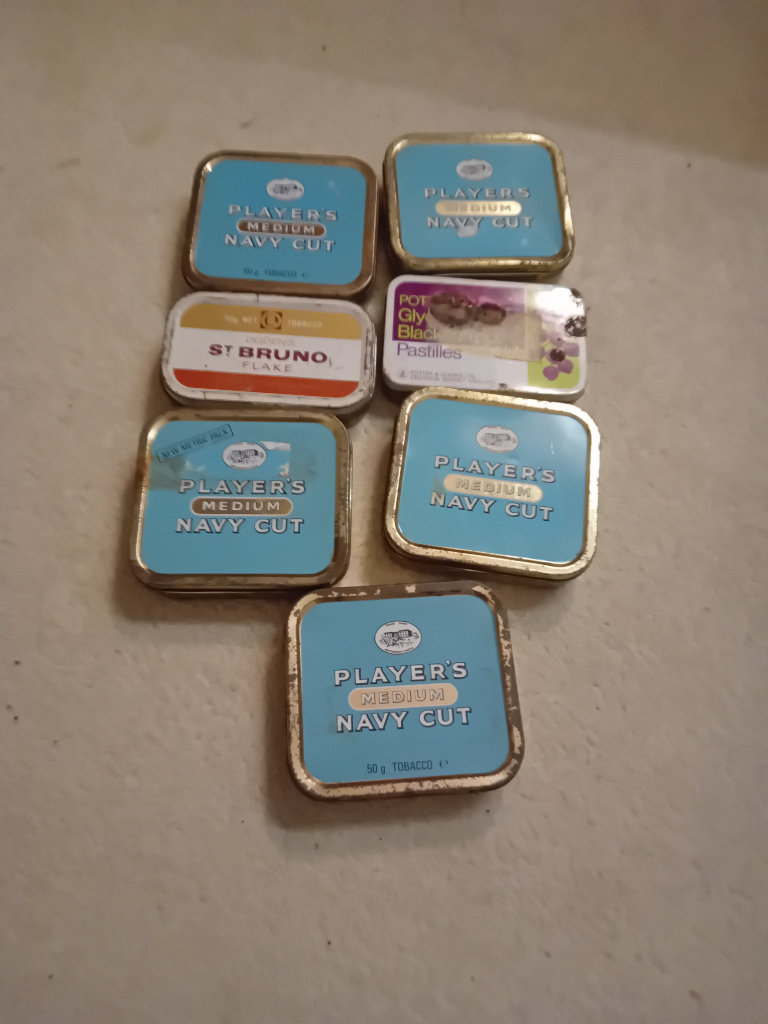 Tobacco tins from the 1950s