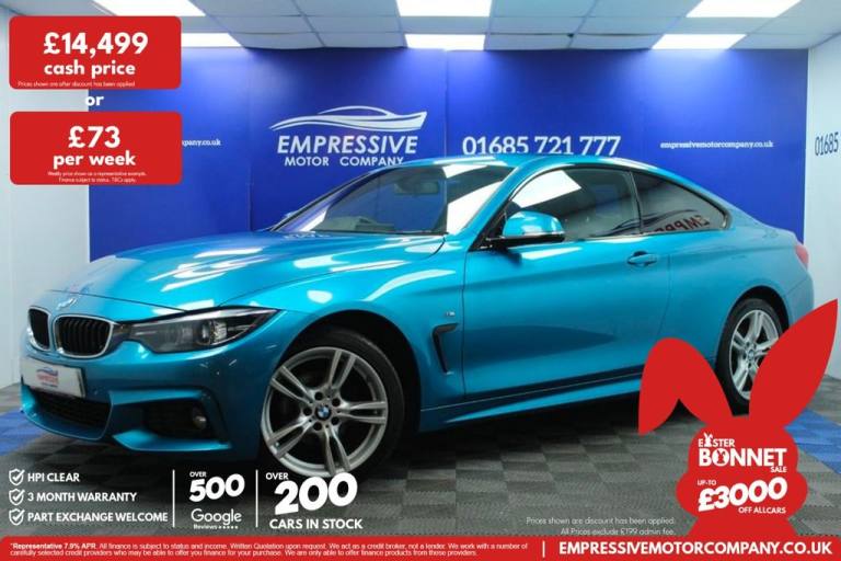 2018 18 BMW 4 SERIES 2.0 420I M SPORT COUPE 2DR PETROL AUTO XDRIVE EURO 6 (S/S) 