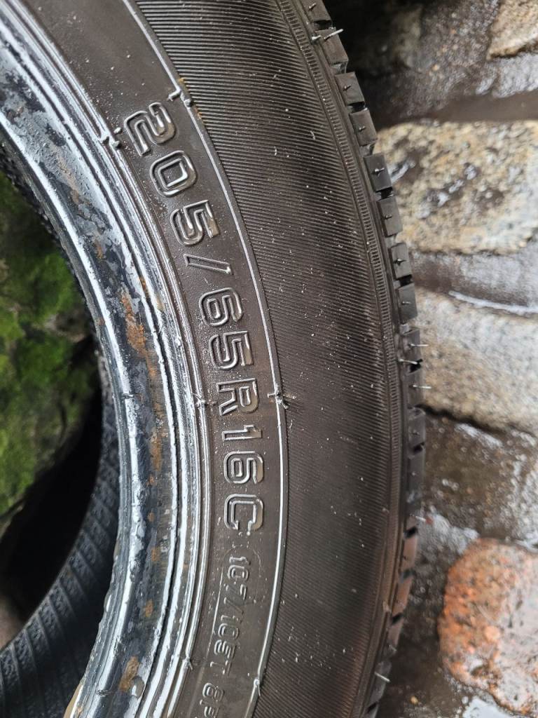 4 good van tyres size 205 65 16c with good tread 