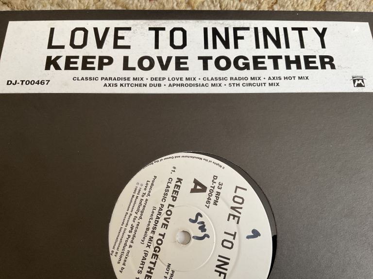 LOVE TO INFINITY - KEEP LOVE TOGETHER 2* 12” HOUSE