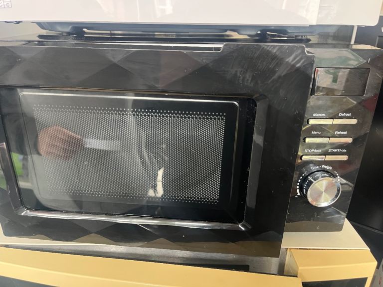 Black microwave oven 