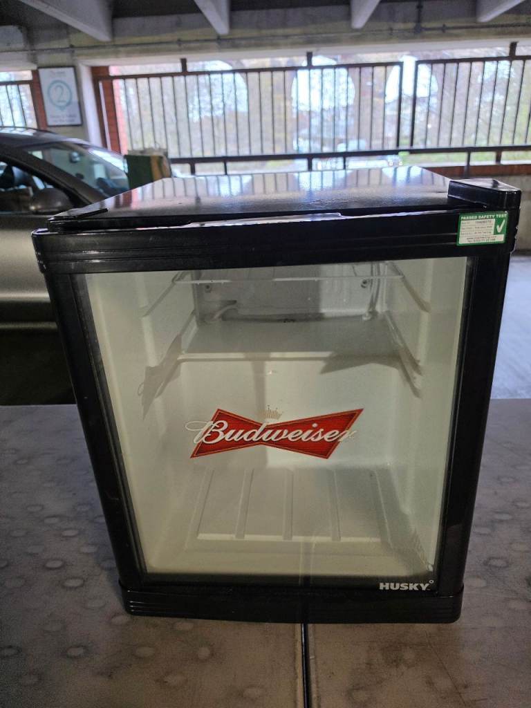 Budweiser fridge.