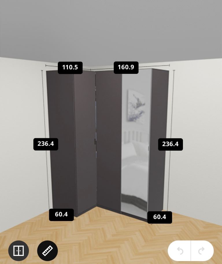 Pax corner wardrobe 