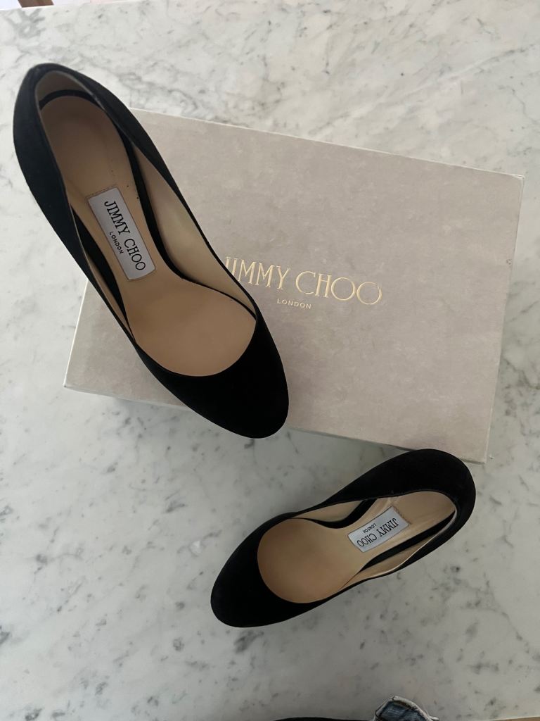 Jimmy Choo suede stiletto heels size 37 (4 UK) 