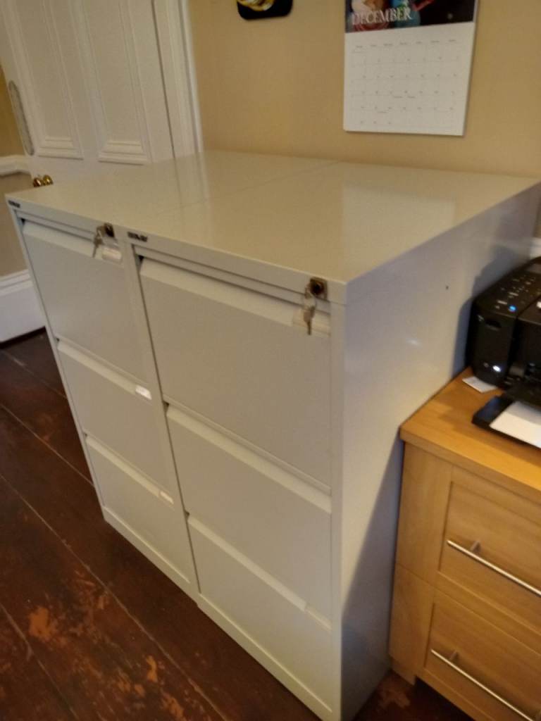 TWO MATCHING BISLEY FILING CABINETS