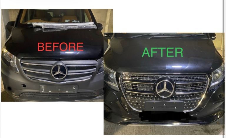 Mercedes V class Vito upgrade to new shape 2025 bumper