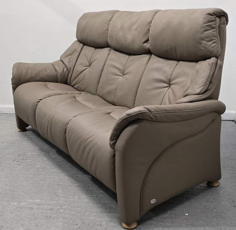 Himolla Leather Chester 3 Seater Non-Reclining Settee Brown 14225
