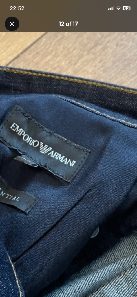 Men’s Armani jeans 34waist 29leg not copies