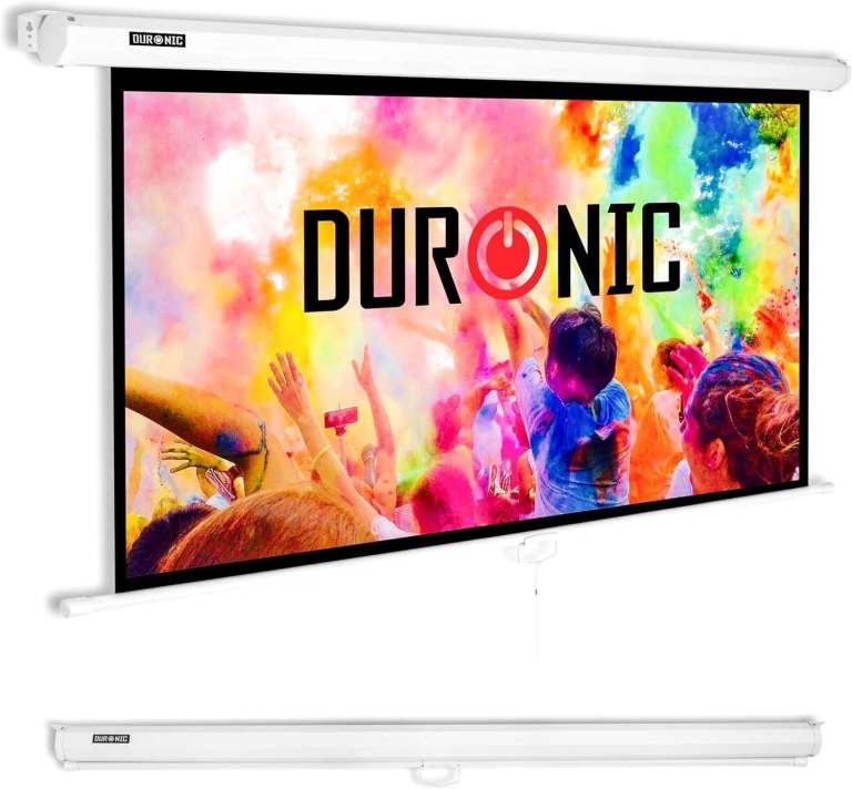 duronic 80” pull down projector screen – brand new, unused in box