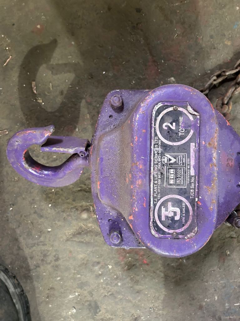 2 tonne block and tackle lifting chain