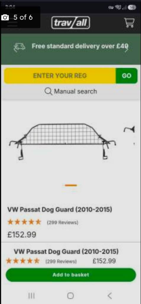 Travall Vw Estate Dog Guard 