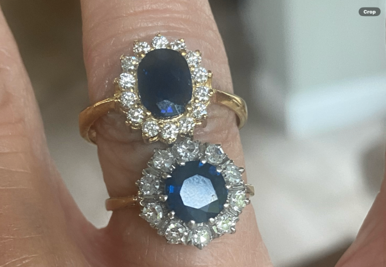 18/9ct gold sapphire & diamond dress rings. See details in the listing. Coll/del only