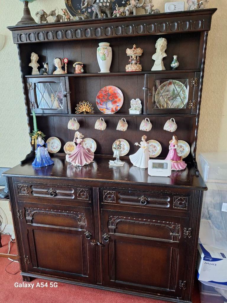 Jacobean style dark wood dresser
