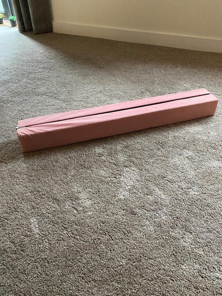 Pink Folding Gymnastics Balance Beam for Home Practice