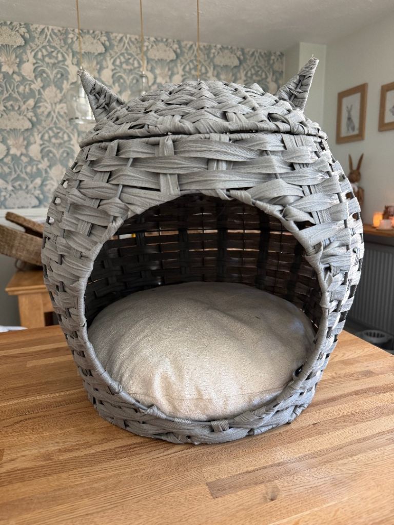 Wicker cat bed