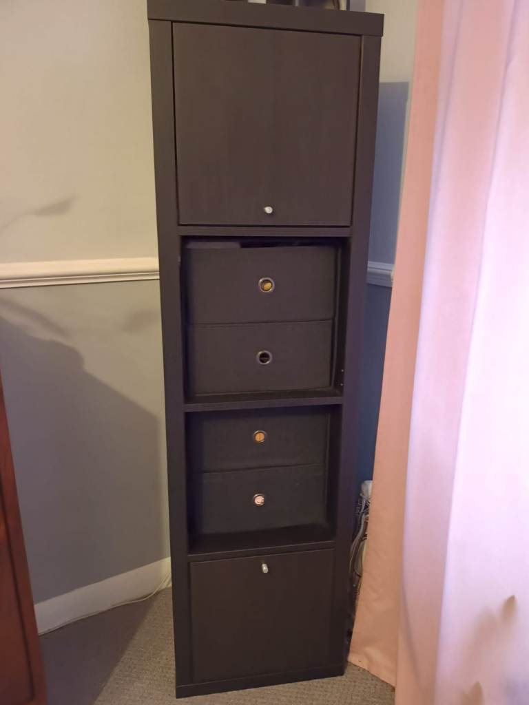 IKEA KALLAX Shelving unit, black, 42x147 cm