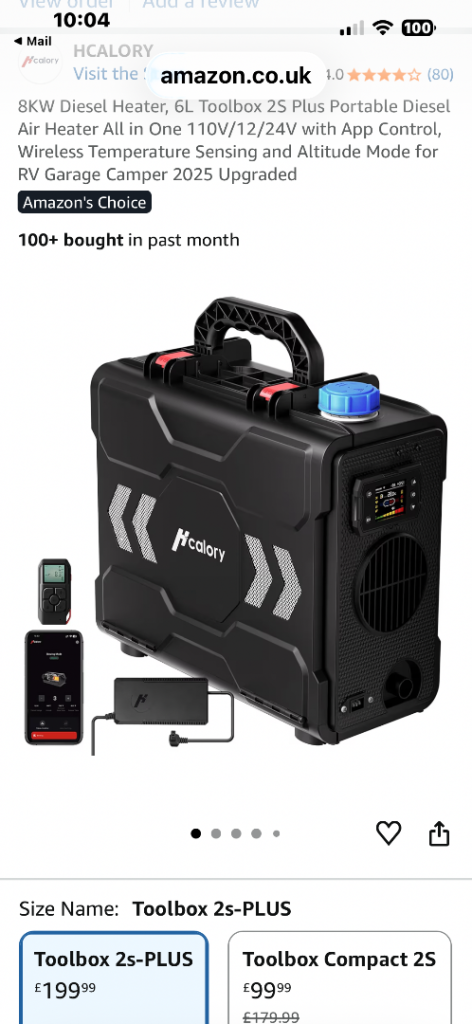 HCALORY TB2S+PLUS DIESEL HEATER 