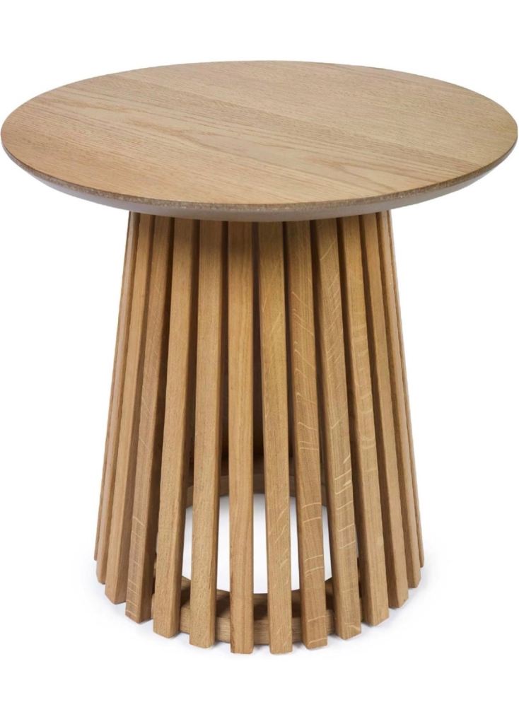 Julian Bowen Ollie Round Oak Effect Lamp Table – NEW Condition