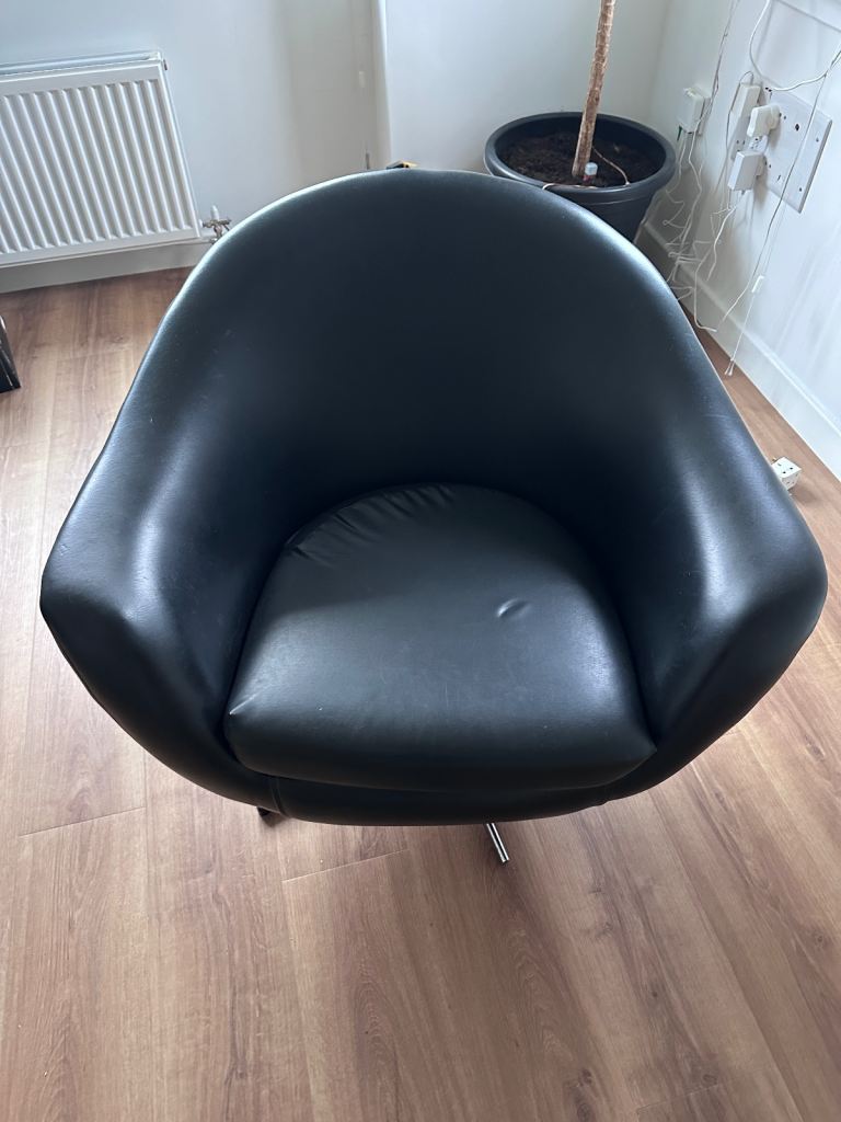 60s/70s faux leather chairs 