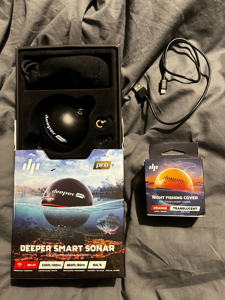 Deeper PRO+ Smart Sonar Fish Finder - Excellent Condition