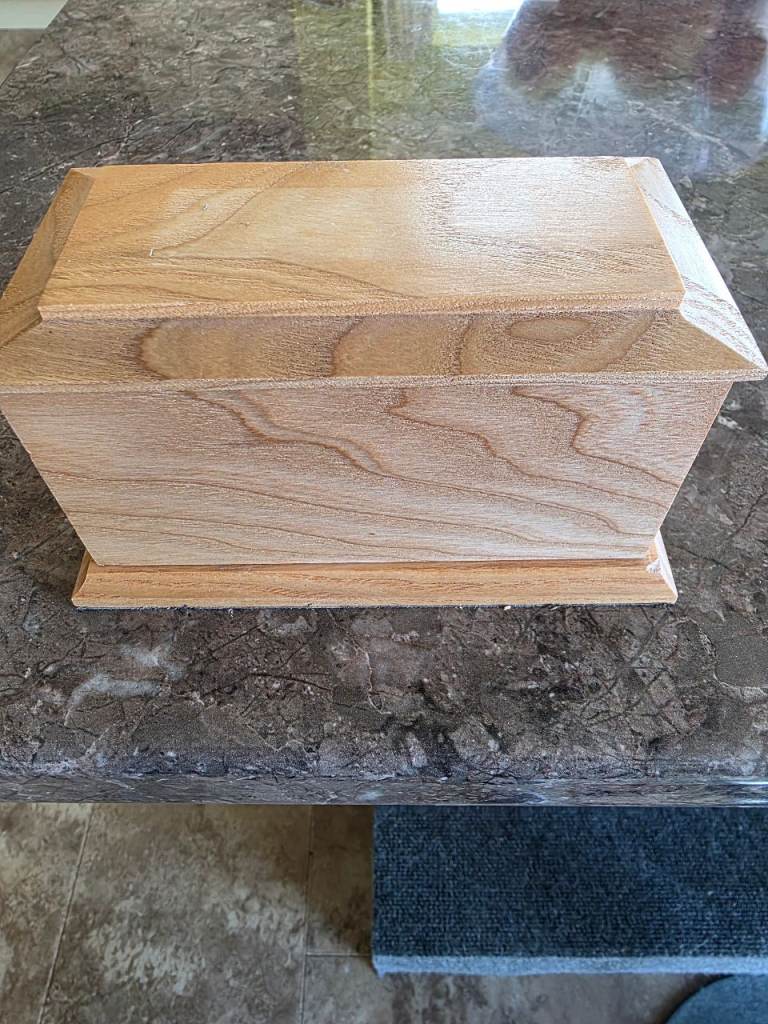 Pet Cremation Memorial Casket,** SMALL SIZE DOG, CAT or HAMSTER** For Ashes