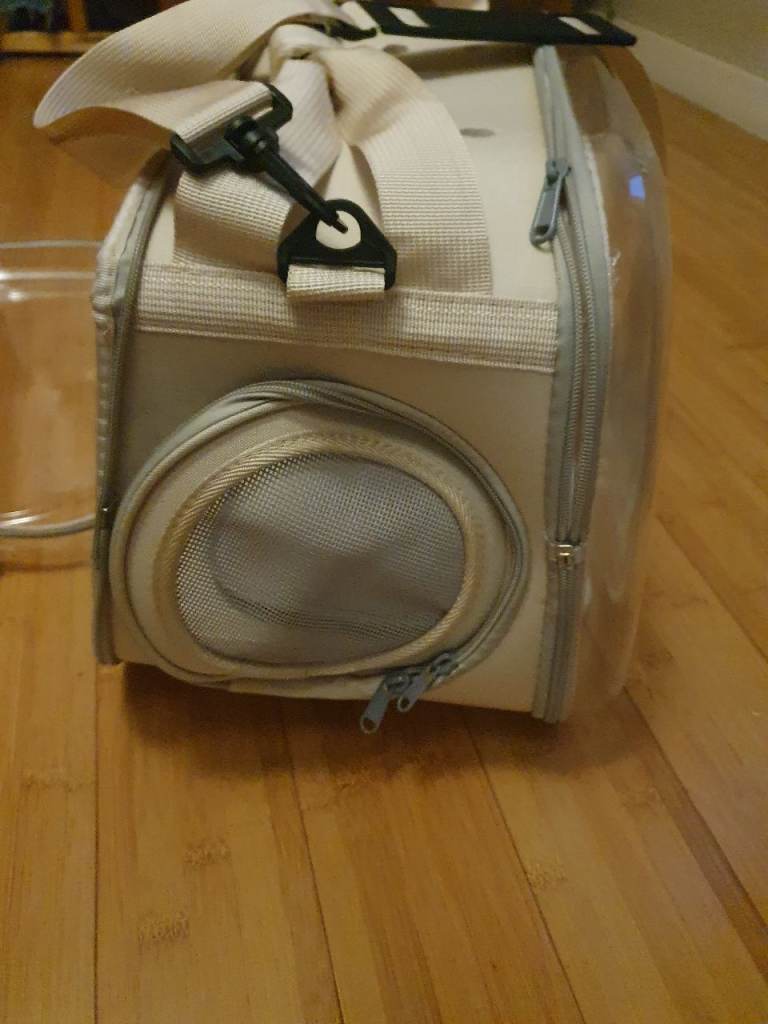 Collapsible Foldable Pet Bag Carrier Transport Clear Sides Lightweight Travel