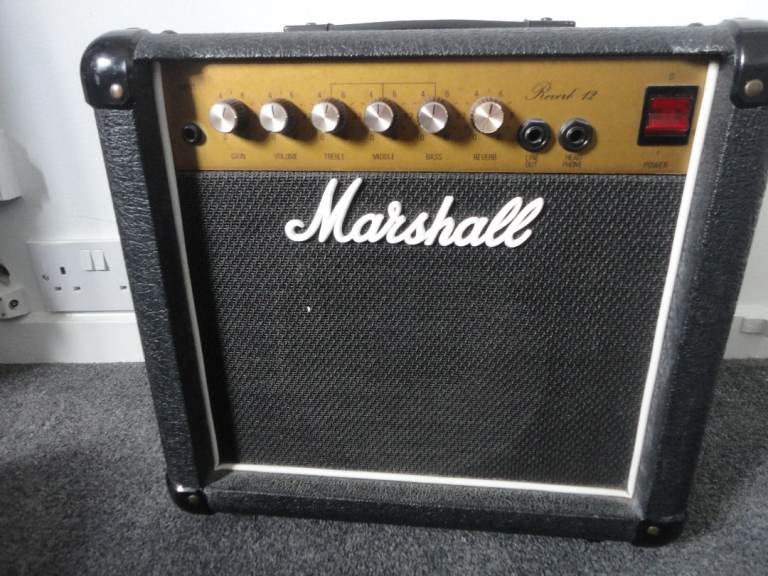 image for Marshall reverb 12, model 5205 solid state reverb amplifier, 12 watts RMS 16 ohms 