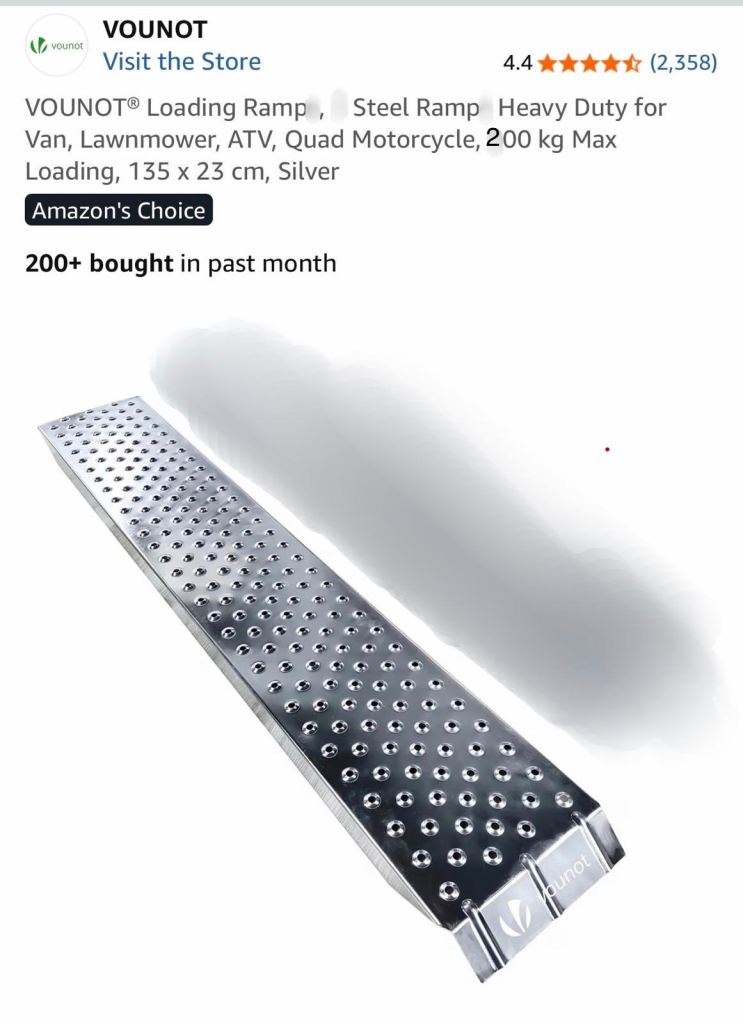 Metal loading ramp
