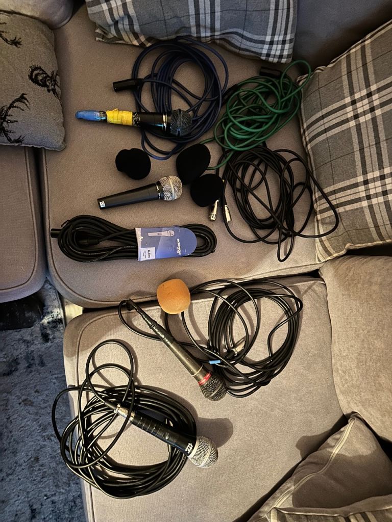 Assortment of Microphone and leads