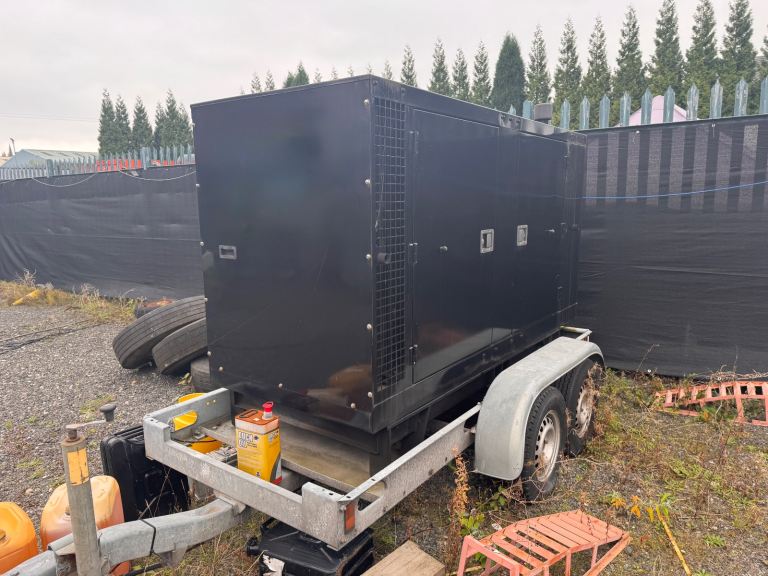 Cummins 60kva trailer generator mounted on a twin axle trailer