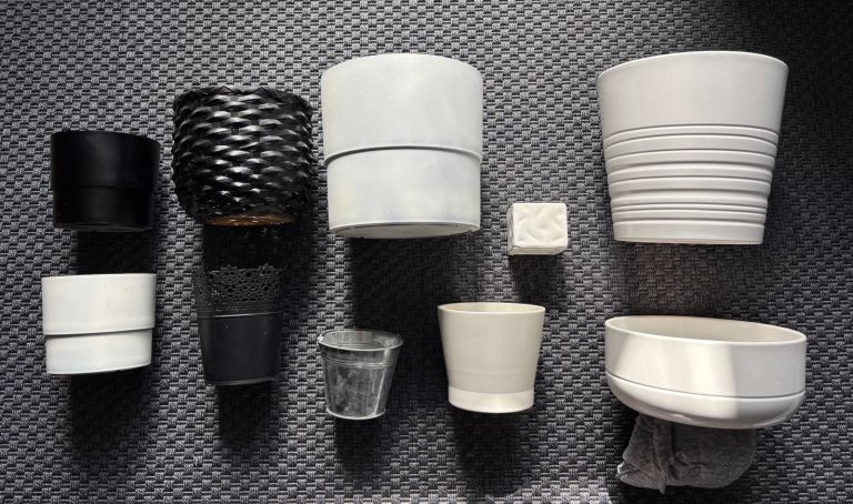 Plant pot selection, various sizes 