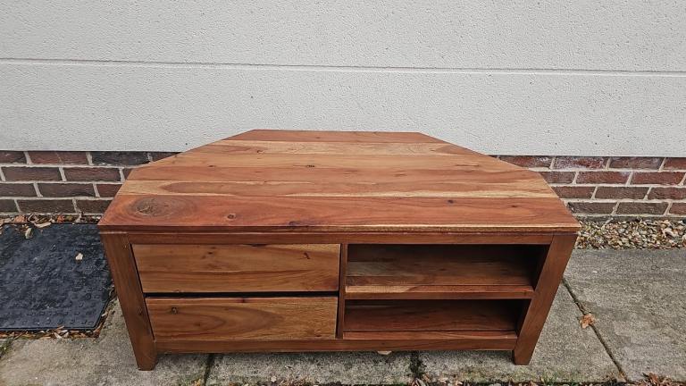 image for Next wooden tv stand 