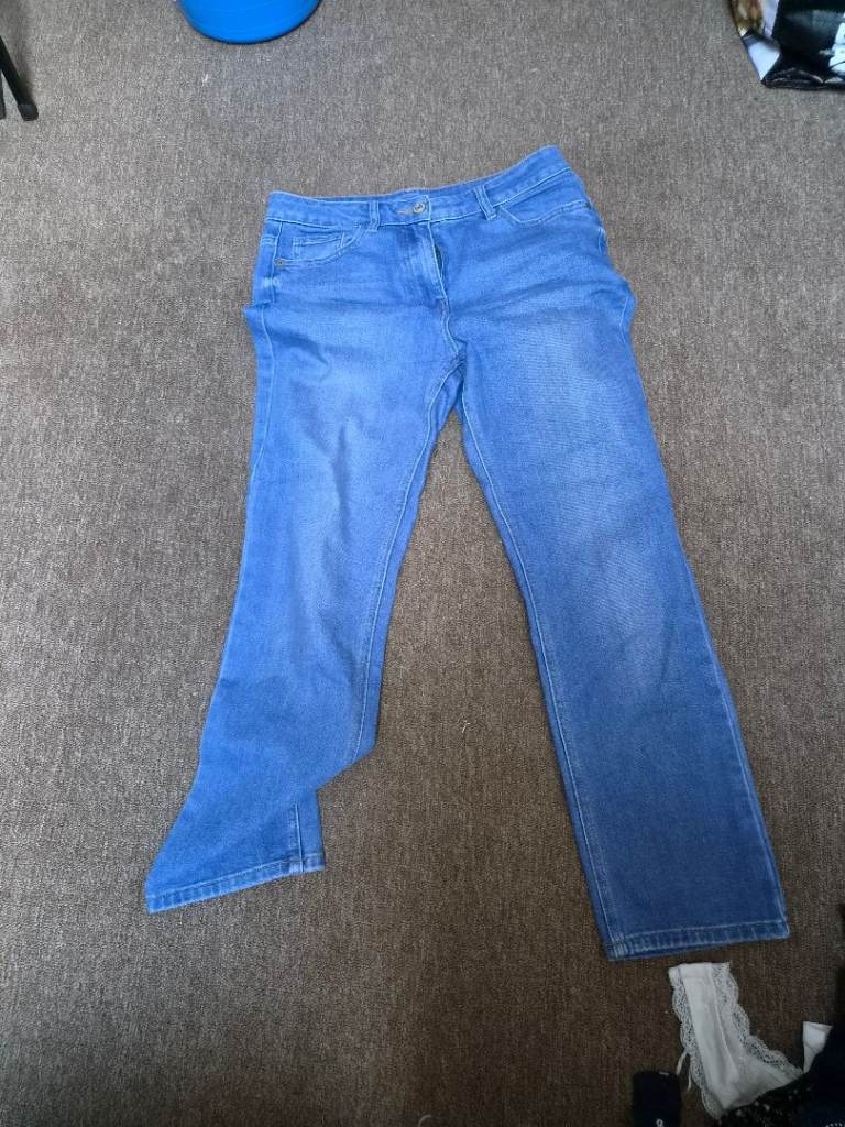 Next Women's Straight Blue Jeans - UK 10R, Good Condition