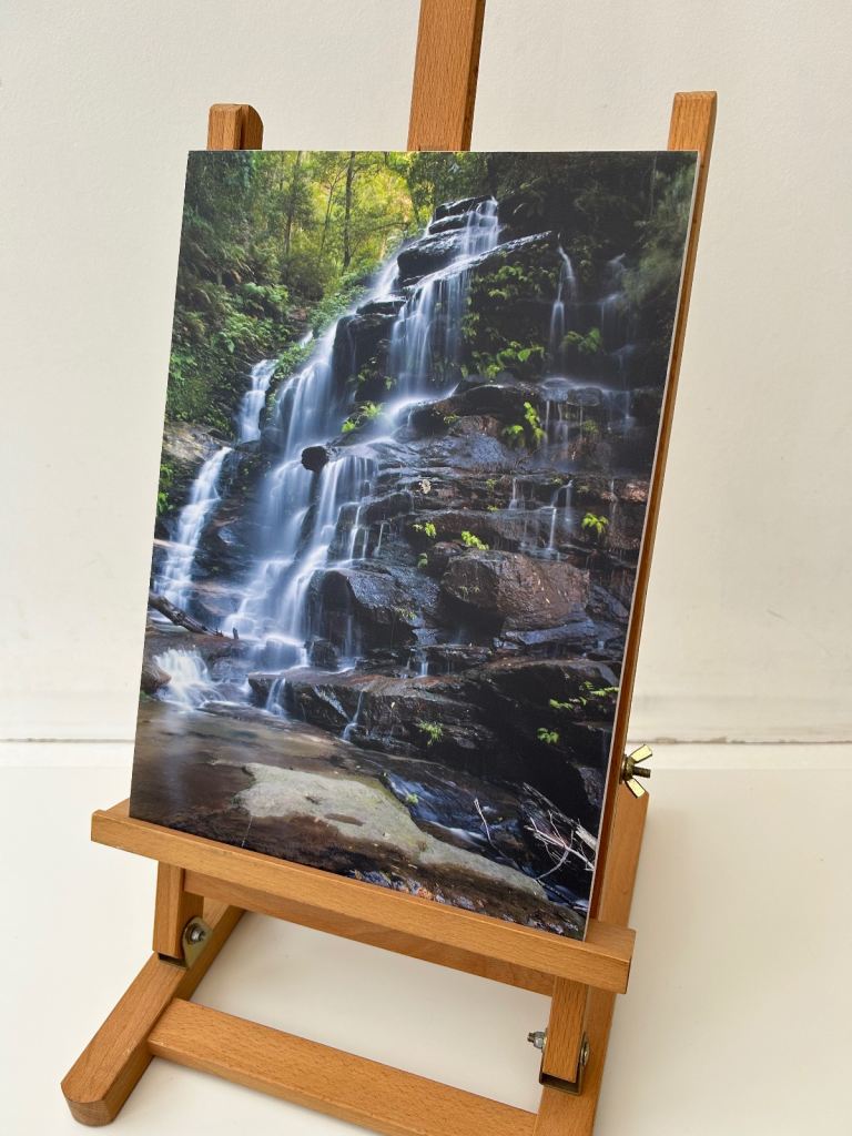 Block Mounted Waterfall Photography Print Ready to Hang